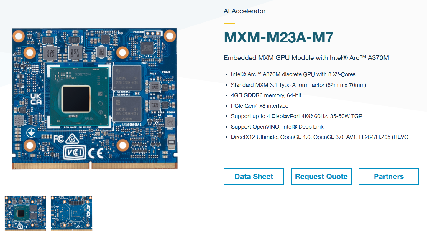 Intel Arc A380 MXM 6GB - Components & Upgrades - NotebookTalk